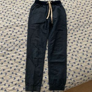 Jcrew denim linen jogger drawstring pants